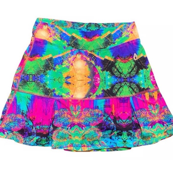 DONA JO Birdie Surreal Multicolor Abstract Print Athletic Skort Size 1/Small - Picture 6 of 8